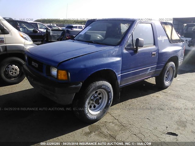 JAABL01L1L5853126 - 1990 ISUZU AMIGO BLUE photo 2