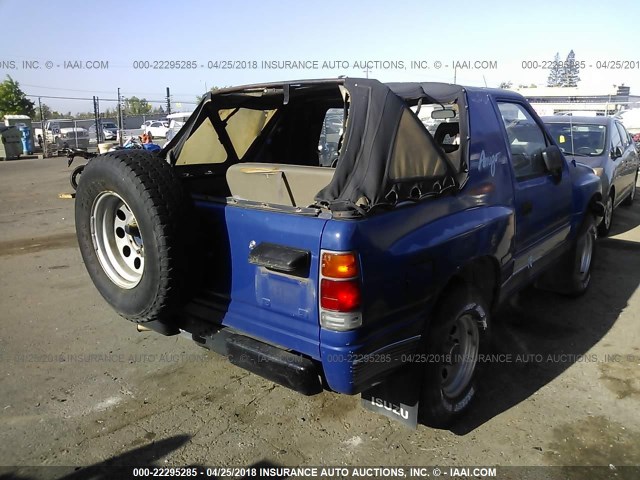 JAABL01L1L5853126 - 1990 ISUZU AMIGO BLUE photo 4