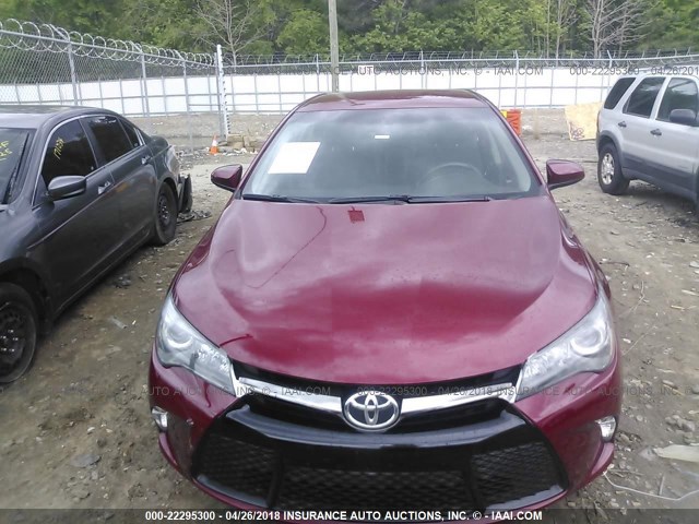 4T1BF1FK8FU916024 - 2015 TOYOTA CAMRY LE/XLE/SE/XSE RED photo 6