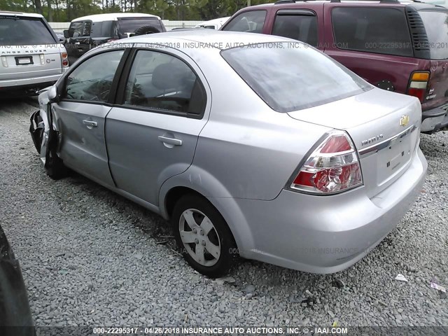 KL1TD56617B165085 - 2007 CHEVROLET AVEO LS SILVER photo 3