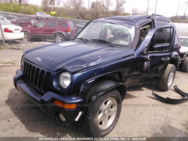 1J4GL58K24W120081 - 2004 JEEP LIBERTY LIMITED BLUE photo 2