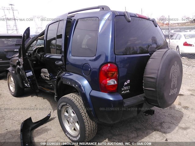 1J4GL58K24W120081 - 2004 JEEP LIBERTY LIMITED BLUE photo 3