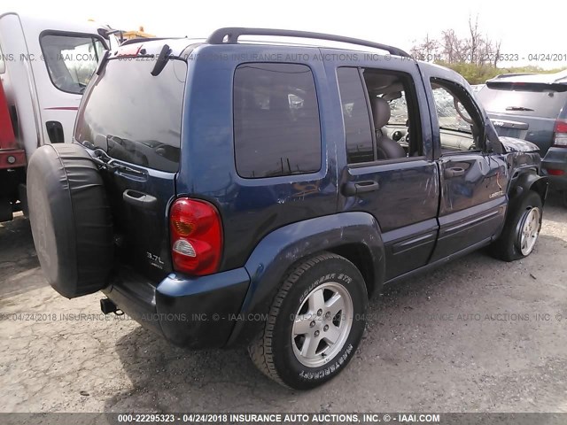 1J4GL58K24W120081 - 2004 JEEP LIBERTY LIMITED BLUE photo 4