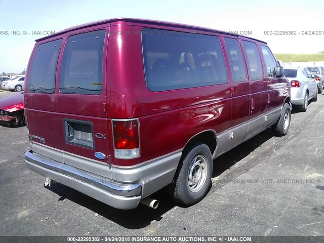 1FMEE11H8SHA80939 - 1995 FORD ECONOLINE E150 BURGUNDY photo 4