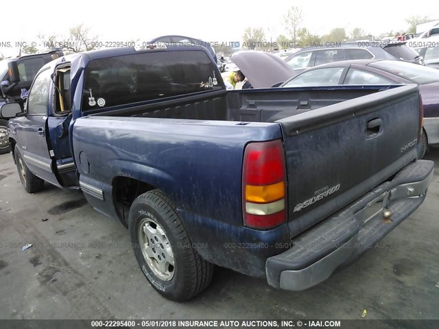 2GCEC19T2X1260480 - 1999 CHEVROLET SILVERADO C1500 BLUE photo 3