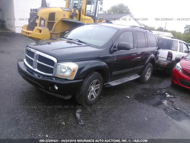 1D8HD48N56F170263 - 2006 DODGE DURANGO SLT BLACK photo 2