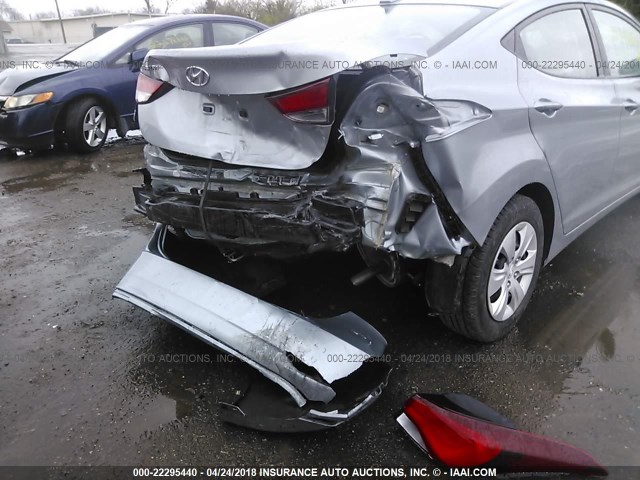 5NPDH4AE7GH751671 - 2016 HYUNDAI ELANTRA SE/SPORT/LIMITED GRAY photo 6