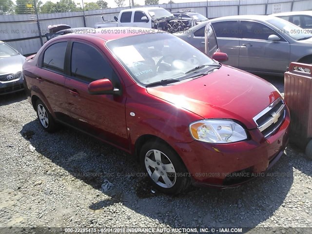 KL1TD56628B196167 - 2008 CHEVROLET AVEO LS RED photo 1