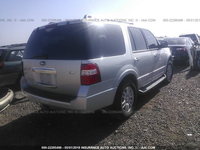 1FMJU1H56DEF21971 - 2013 FORD EXPEDITION XLT/KING RANCH SILVER photo 4
