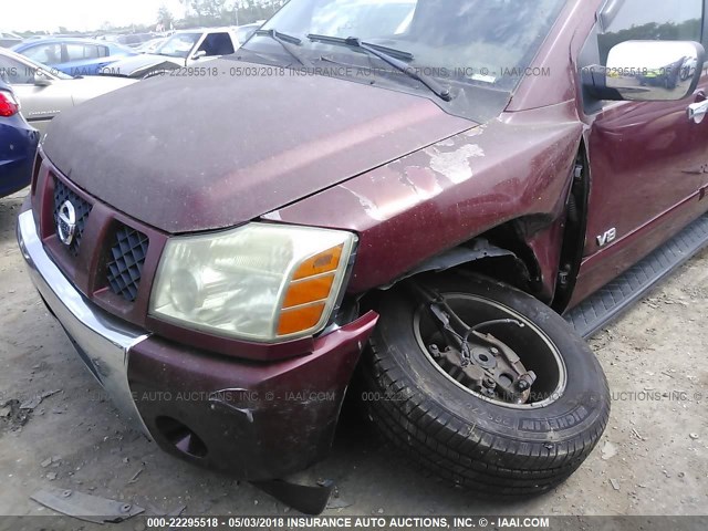 5N1BA08A07N709331 - 2007 NISSAN ARMADA SE/LE RED photo 6