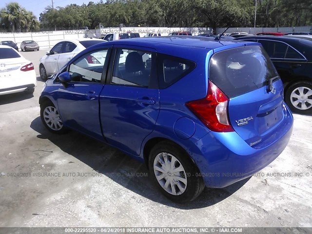 3N1CE2CPXFL378375 - 2015 NISSAN VERSA NOTE S/S PLUS/SV/SL/SR BLUE photo 3