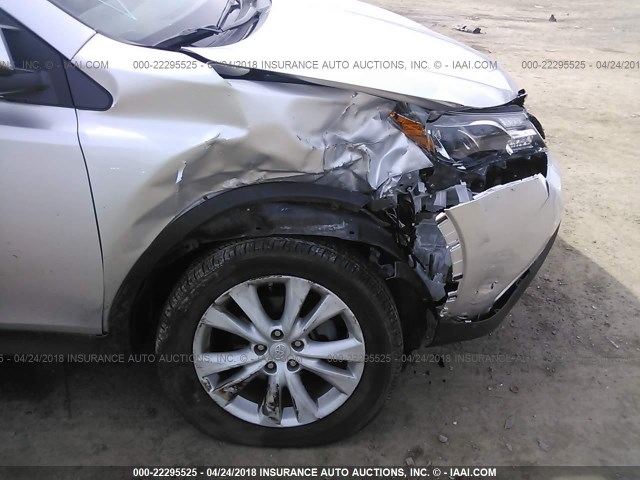 2T3DFREV8DW032804 - 2013 TOYOTA RAV4 LIMITED SILVER photo 6