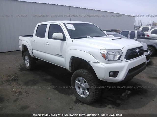 3TMJU4GN1EM164265 - 2014 TOYOTA TACOMA DOUBLE CAB PRERUNNER WHITE photo 1