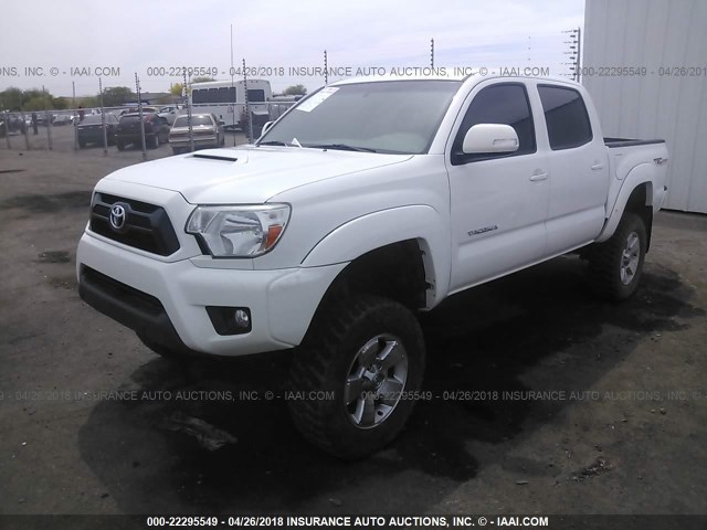 3TMJU4GN1EM164265 - 2014 TOYOTA TACOMA DOUBLE CAB PRERUNNER WHITE photo 2