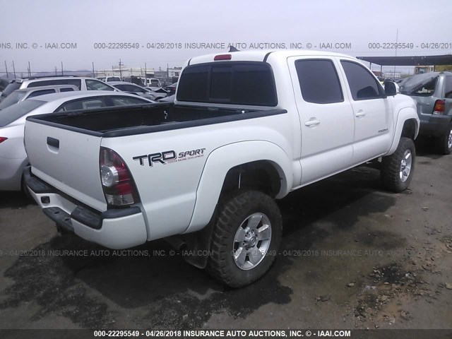 3TMJU4GN1EM164265 - 2014 TOYOTA TACOMA DOUBLE CAB PRERUNNER WHITE photo 4