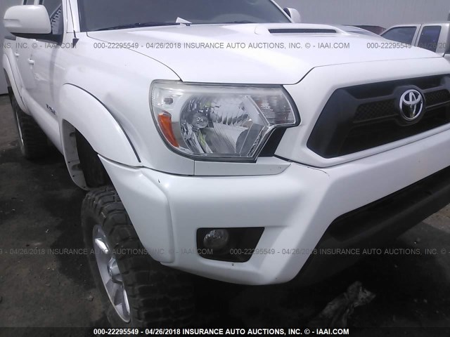 3TMJU4GN1EM164265 - 2014 TOYOTA TACOMA DOUBLE CAB PRERUNNER WHITE photo 6