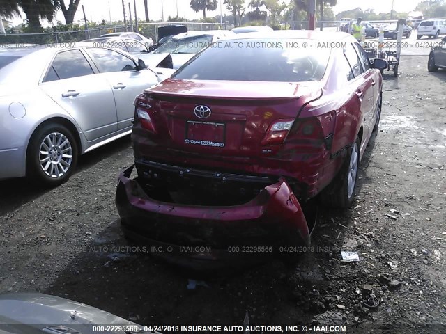 4T1BK46K88U062698 - 2008 TOYOTA CAMRY LE/XLE/SE წითელი ფოტო 6