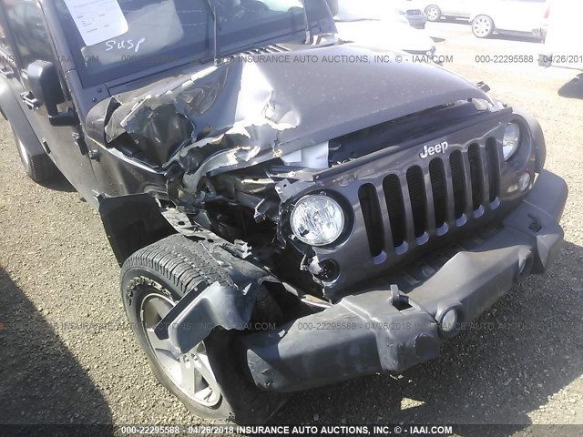 1C4BJWDG9EL298912 - 2014 JEEP WRANGLER UNLIMITE SPORT GRAY photo 6