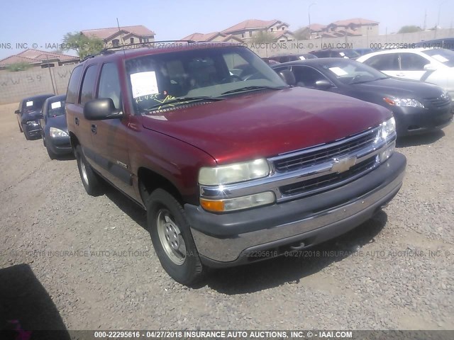 1GNEC13T11R213228 - 2001 CHEVROLET TAHOE C1500 MAROON photo 1