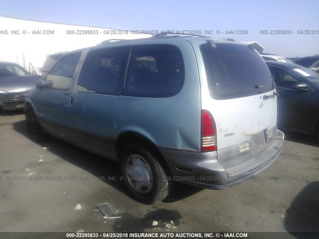 4N2DN11W0RD838639 - 1994 NISSAN QUEST XE/GXE BLUE photo 3