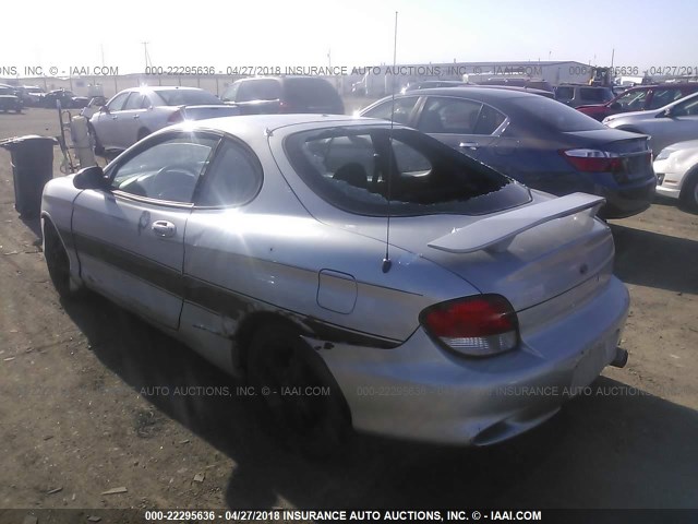 KMHJG25F81U265229 - 2001 HYUNDAI TIBURON SILVER photo 3