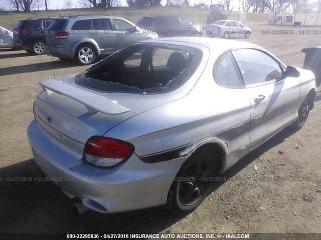 KMHJG25F81U265229 - 2001 HYUNDAI TIBURON SILVER photo 4