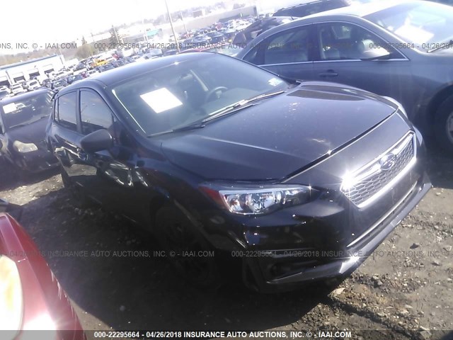 4S3GTAA62J1723164 - 2018 SUBARU IMPREZA BLACK photo 1