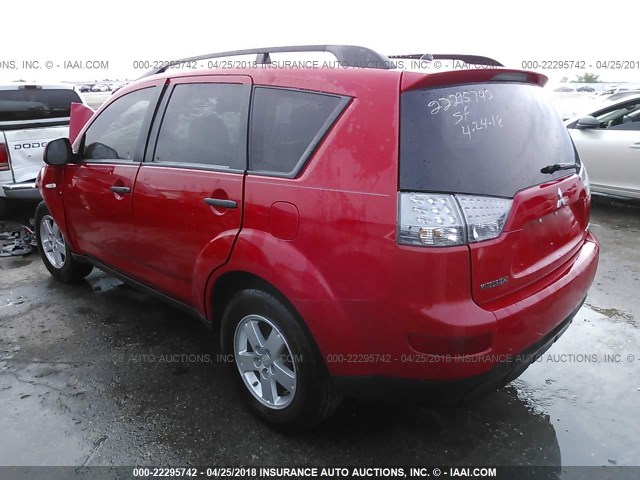 JA4MS31X17Z003773 - 2007 MITSUBISHI OUTLANDER ES/LS Qırmızı foto 3