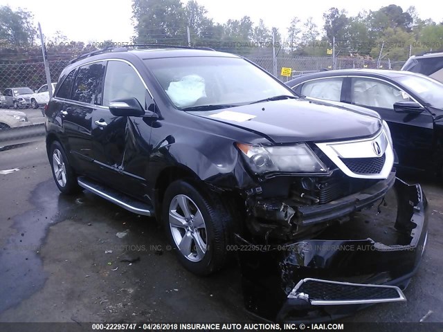 2HNYD2H69AH515209 - 2010 ACURA MDX TECHNOLOGY BLACK photo 1