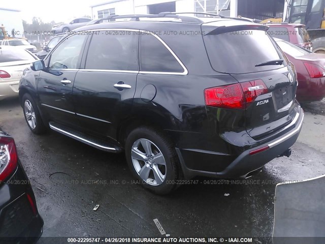 2HNYD2H69AH515209 - 2010 ACURA MDX TECHNOLOGY BLACK photo 3