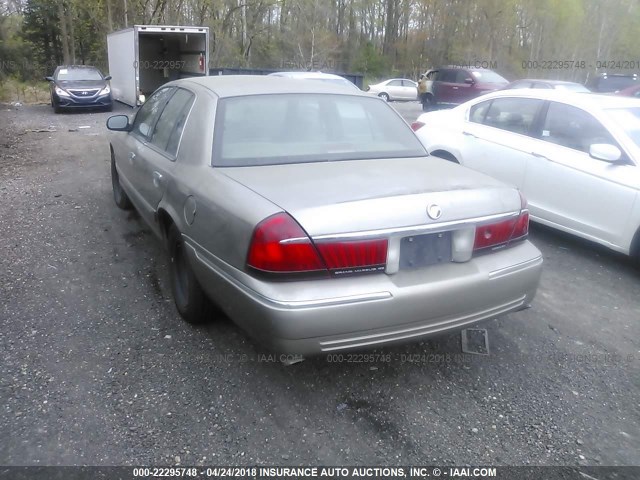 2MEFM74W5XX664052 - 1999 MERCURY GRAND MARQUIS GS GOLD photo 3