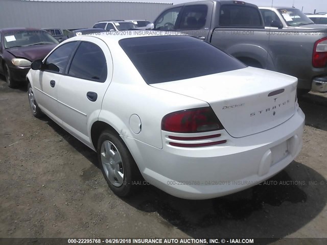 1B3EL36XX4N387525 - 2004 DODGE STRATUS SE WHITE photo 3