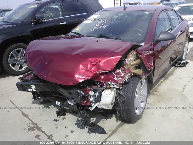 1G2ZG57B794137308 - 2009 PONTIAC G6 MAROON photo 6