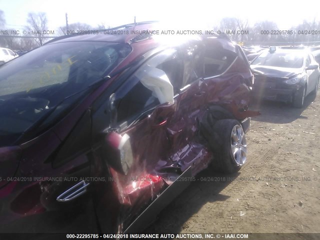 1FMCU9H96DUB61522 - 2013 FORD ESCAPE SEL BURGUNDY photo 6