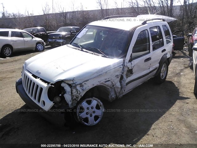 1J4GK48K46W237872 - 2006 JEEP LIBERTY SPORT WHITE photo 2