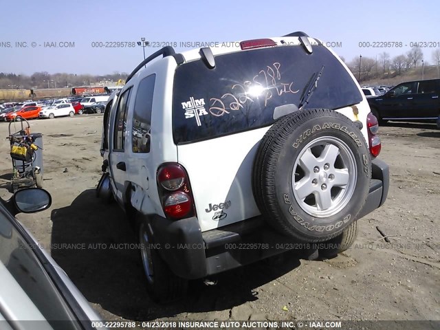 1J4GK48K46W237872 - 2006 JEEP LIBERTY SPORT WHITE photo 3