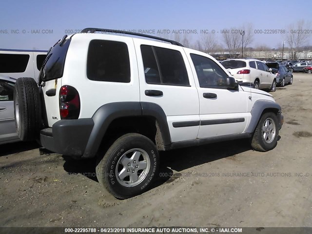 1J4GK48K46W237872 - 2006 JEEP LIBERTY SPORT WHITE photo 4