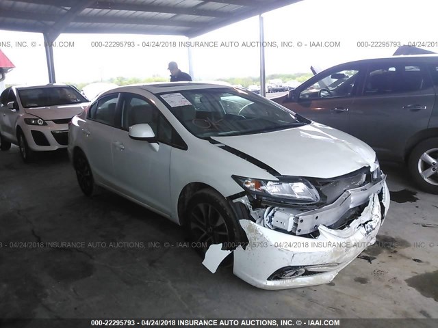 19XFB2F97DE072493 - 2013 HONDA CIVIC EXL WHITE photo 1