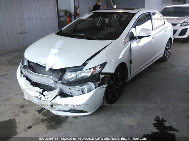 19XFB2F97DE072493 - 2013 HONDA CIVIC EXL WHITE photo 2