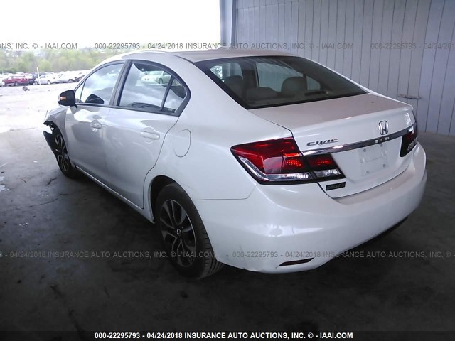 19XFB2F97DE072493 - 2013 HONDA CIVIC EXL WHITE photo 3