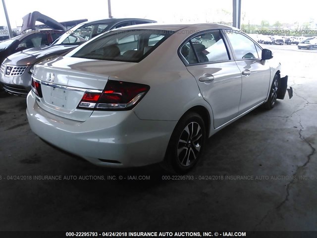 19XFB2F97DE072493 - 2013 HONDA CIVIC EXL WHITE photo 4