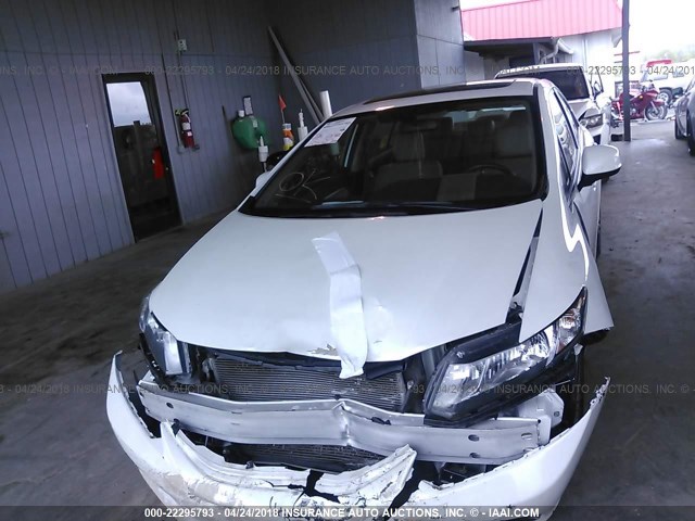 19XFB2F97DE072493 - 2013 HONDA CIVIC EXL WHITE photo 6