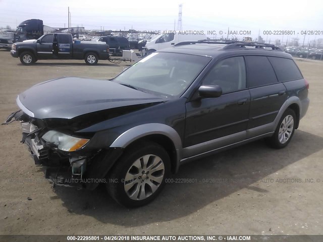 4S4BP66C397328327 - 2009 SUBARU OUTBACK 2.5I LIMITED GRAY photo 2