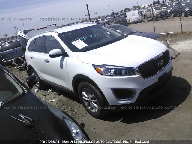 5XYPGDA51GG014232 - 2016 KIA SORENTO LX/L WHITE photo 1