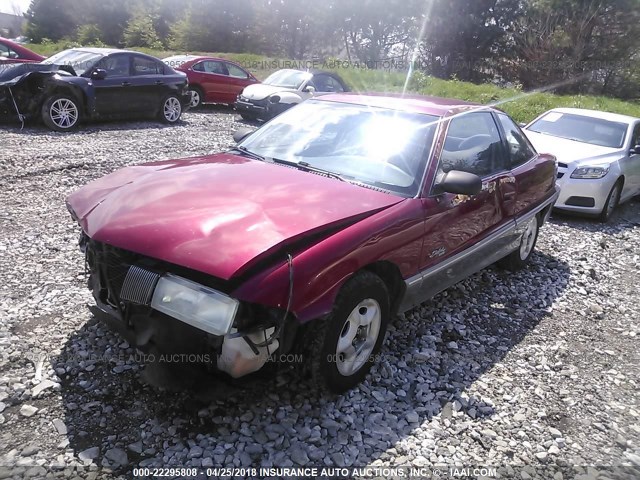 1G4NV15M5RC308362 - 1994 BUICK SKYLARK CUSTOM RED photo 2