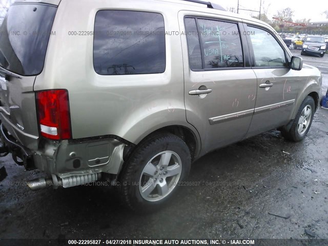 5FNYF4H73BB002016 - 2011 HONDA PILOT EXLN TAN photo 4