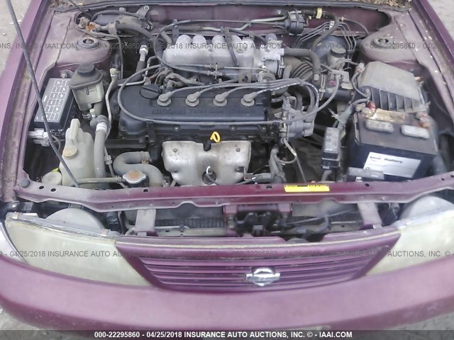 3N1AB41D7TL026709 - 1996 NISSAN SENTRA XE/GXE BURGUNDY photo 10