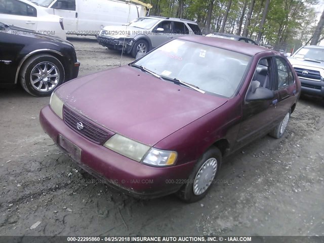 3N1AB41D7TL026709 - 1996 NISSAN SENTRA XE/GXE BURGUNDY photo 2