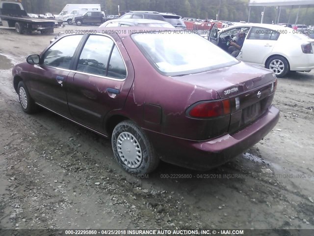 3N1AB41D7TL026709 - 1996 NISSAN SENTRA XE/GXE BURGUNDY photo 3