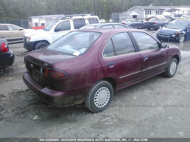 3N1AB41D7TL026709 - 1996 NISSAN SENTRA XE/GXE BURGUNDY photo 4